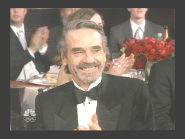 Jeremy Irons inside the Golden Globe Awards